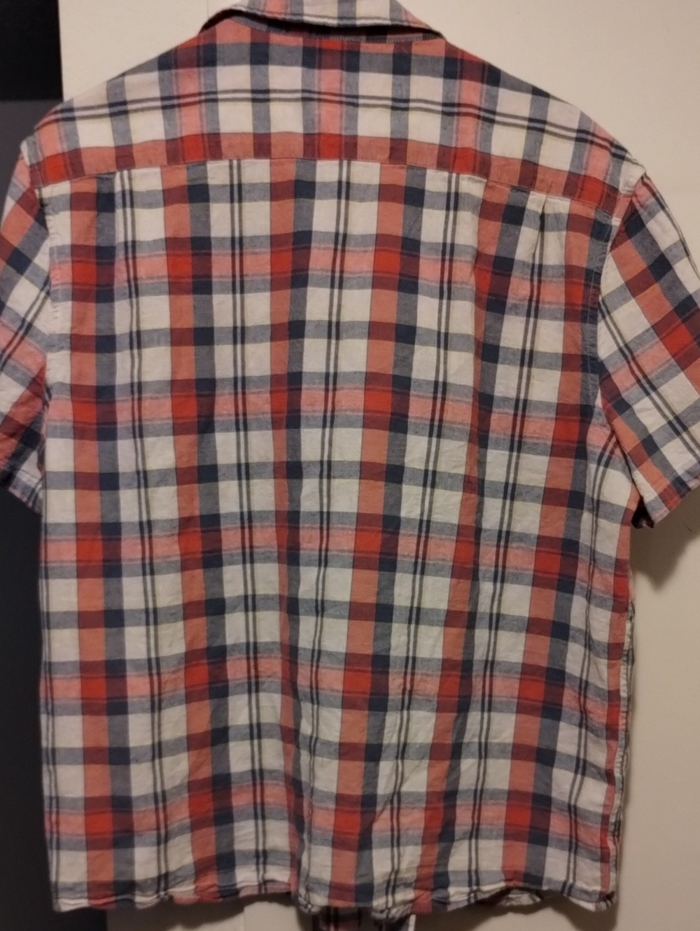 Lucky Brand Short-Sleeve Plaid Button-Down Shirt - Red, Navy & White